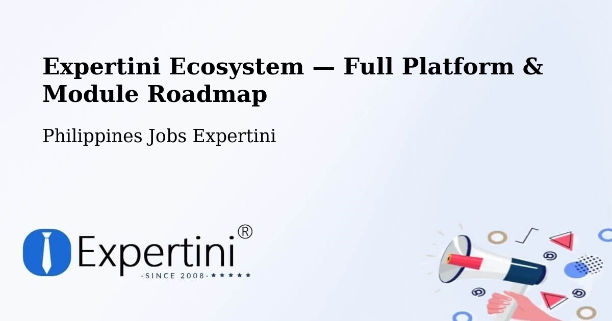 Expertini Ecosystem — Full Platform & Module Roadmap – Tacloban